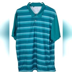 Adidas Large Stripped Polo Golf Shirt NWOT